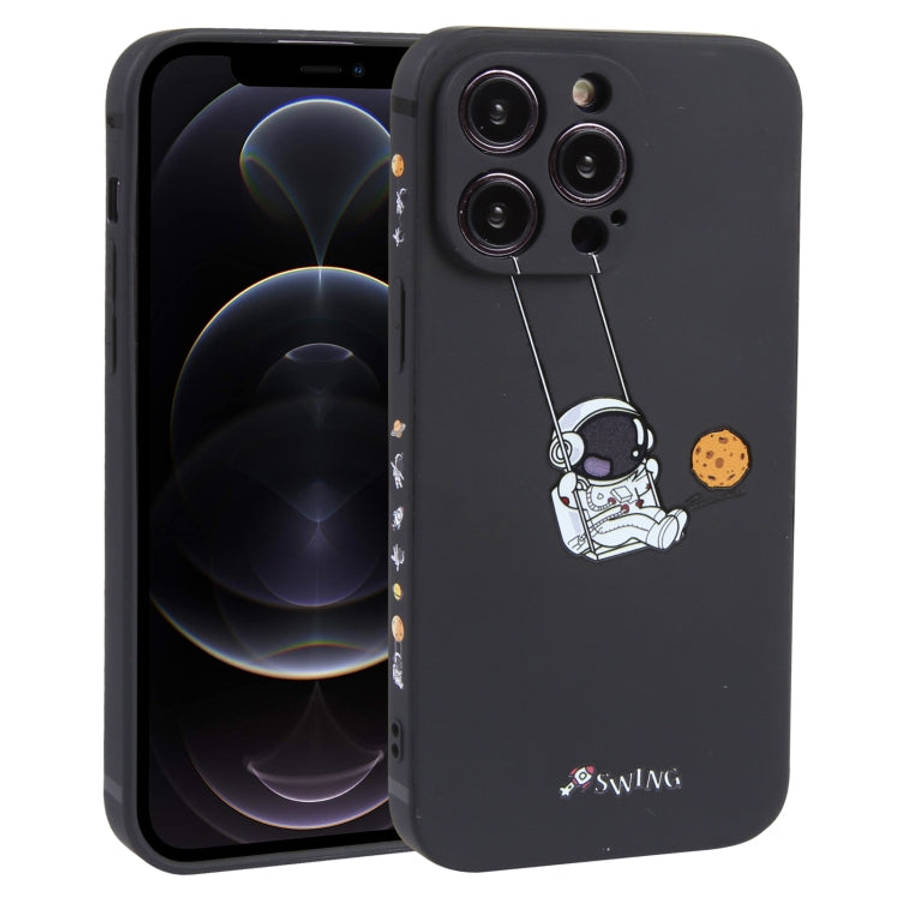 Astronaut Swinging Pattern TPU Phone Case, For iPhone 14 Plus, For iPhone 14, For iPhone 14 Pro, ...
