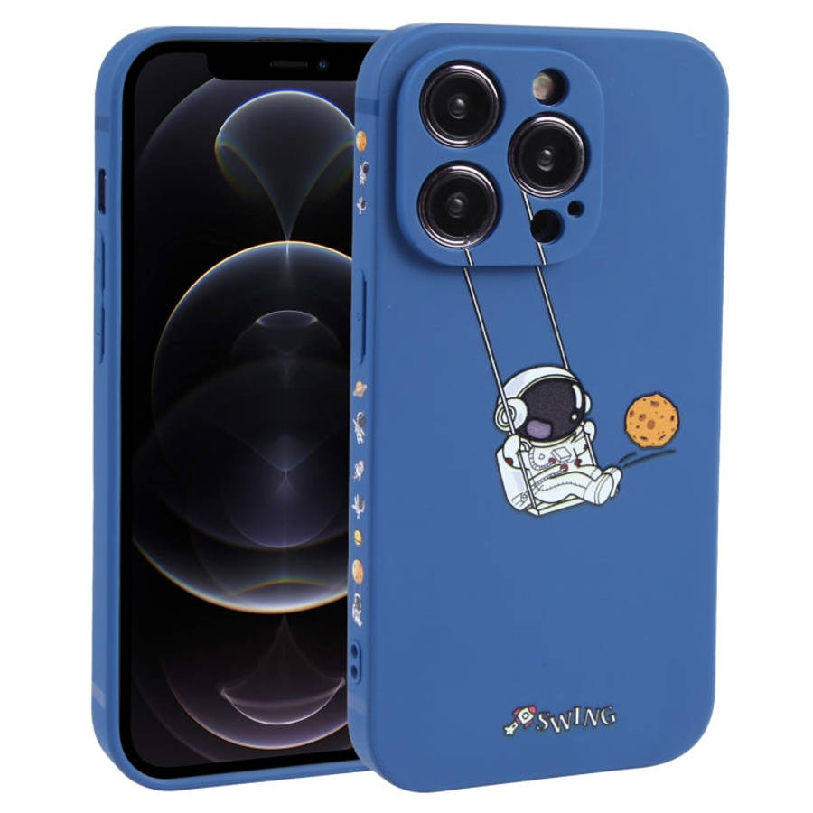 Astronaut Swinging Pattern TPU Phone Case, For iPhone 14 Plus, For iPhone 14, For iPhone 14 Pro, ...