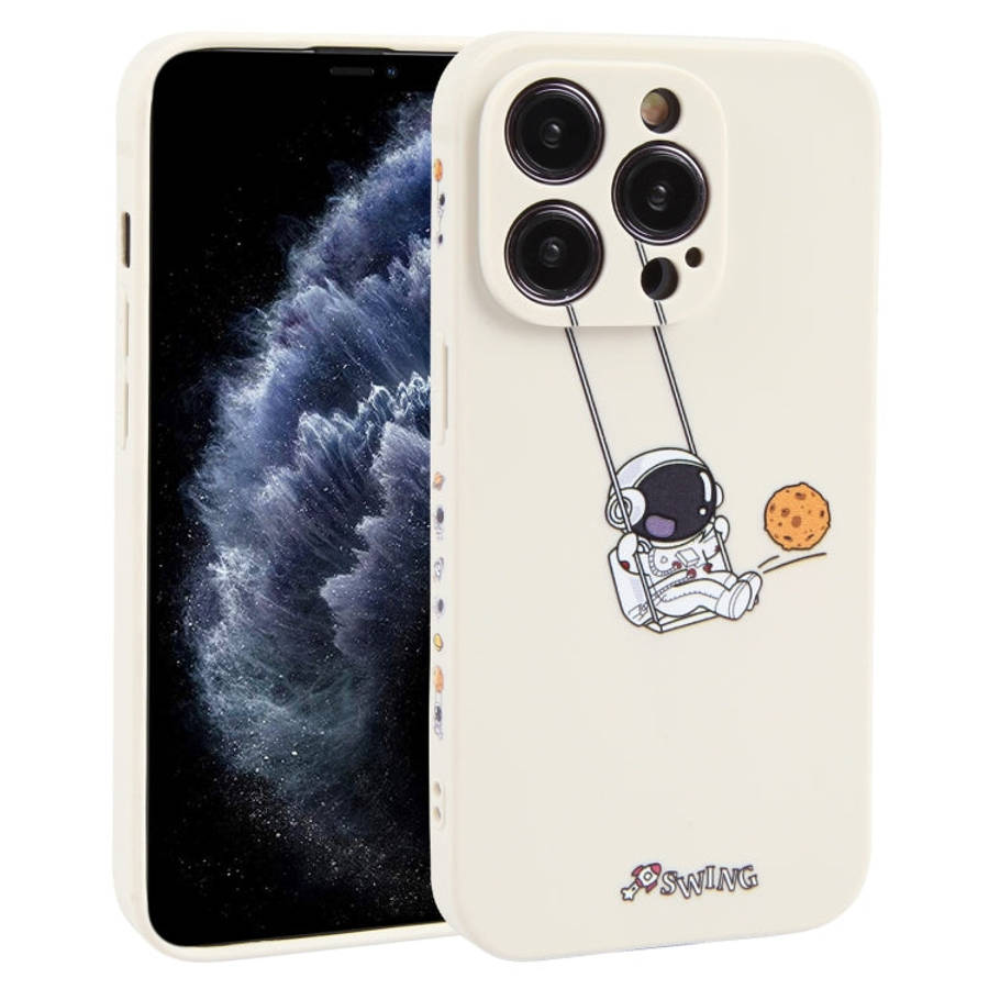 Astronaut Swinging Pattern TPU Phone Case, For iPhone 14 Plus, For iPhone 14, For iPhone 14 Pro, ...