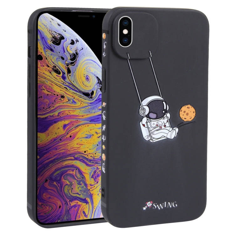 Astronaut Swinging Pattern TPU Phone Case, For iPhone XS / X, For iPhone XR, For iPhone XS Max, F...