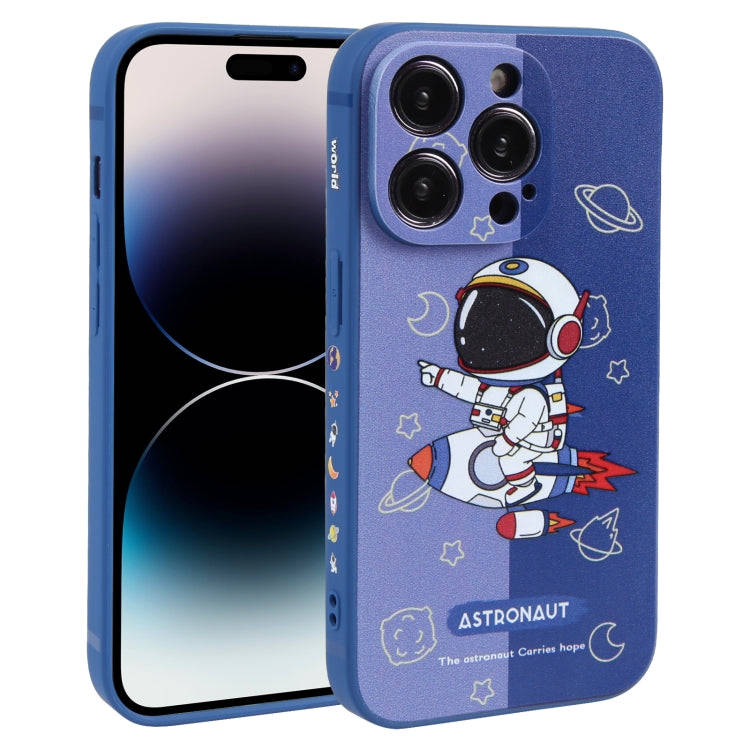 Color Contrast Astronaut Pattern TPU Phone Case, For iPhone 14 Plus, For iPhone 14, For iPhone 14...