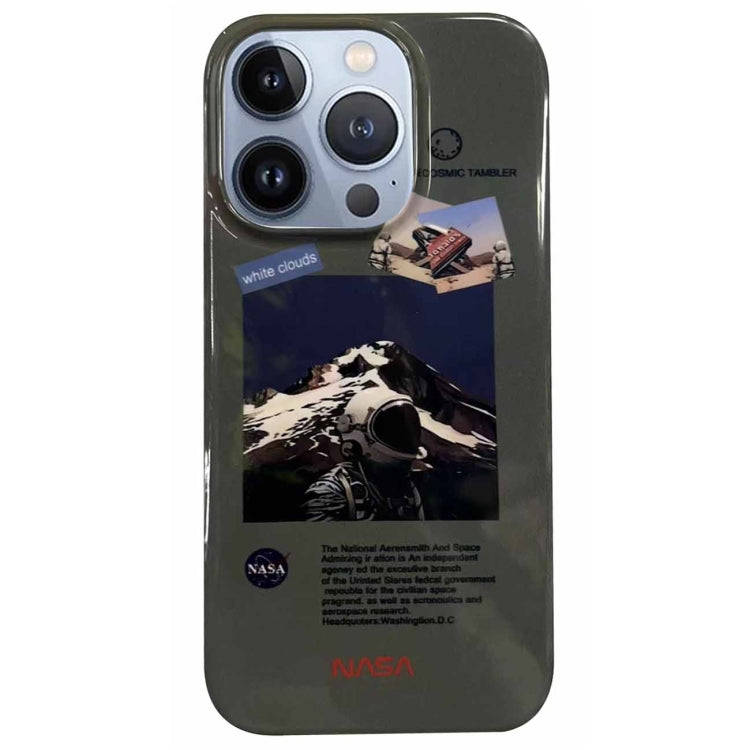 Astronaut Pattern Glossy PC Phone Case, For iPhone 14 Plus, For iPhone 14, For iPhone 14 Pro, For...
