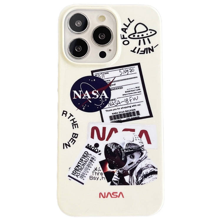 Astronaut Pattern Glossy PC Phone Case, For iPhone 14 Plus, For iPhone 14, For iPhone 14 Pro, For...