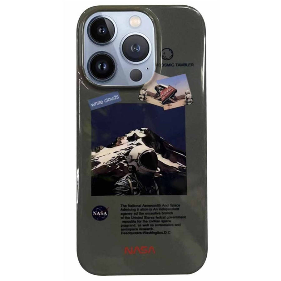 Astronaut Pattern Glossy PC Phone Case, For iPhone 14 Plus, For iPhone 14, For iPhone 14 Pro, For...