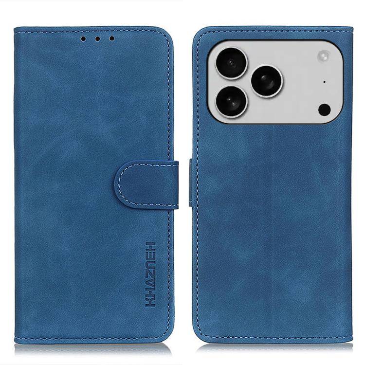 KHAZNEH Retro Texture Leather Phone Case, For iPhone 17 Pro Max, For iPhone 17 Pro, For iPhone 17...