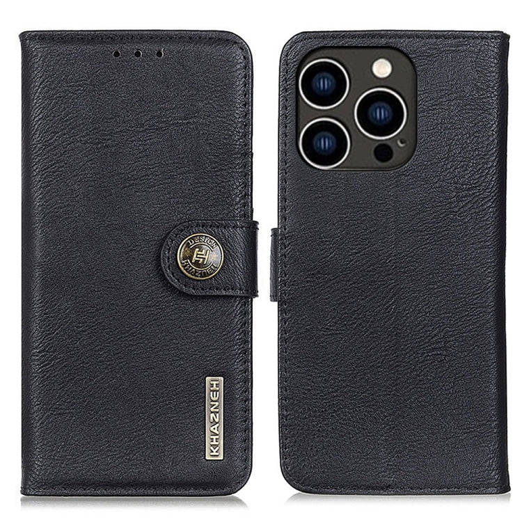 KHAZNEH Cowhide Texture Horizontal Flip Leather Phone Case, For iPhone 16 Pro Max, For iPhone 16 ...