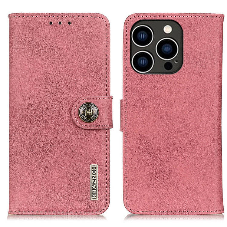 KHAZNEH Cowhide Texture Horizontal Flip Leather Phone Case, For iPhone 16 Pro Max, For iPhone 16 ...