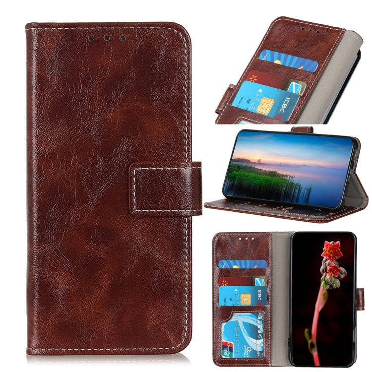 Retro Crazy Horse Texture Horizontal Flip Leather Phone Case, For iPhone 15 Pro Max, For iPhone 1...