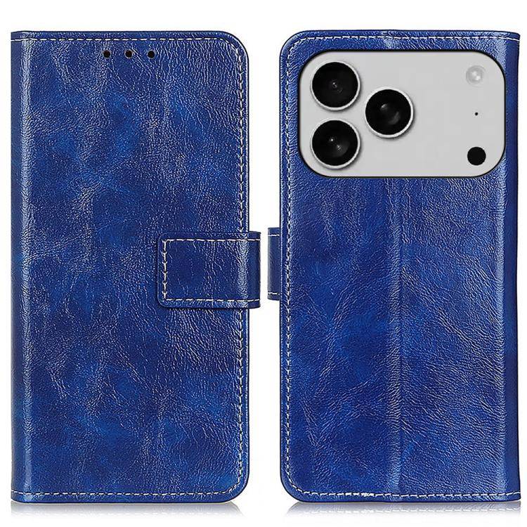 Retro Crazy Horse Texture Horizontal Flip Leather Phone Case, For iPhone 17 Pro Max, For iPhone 1...