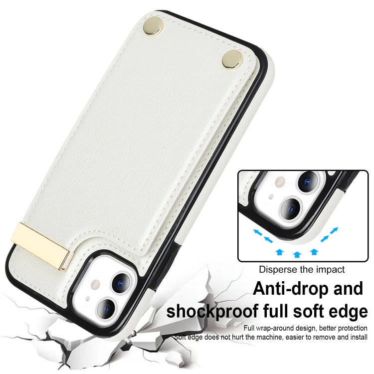 Metal Buckle Card Slots Phone Case, For iPhone 11, For iPhone 11 Pro, For iPhone XS Max, For iPho...