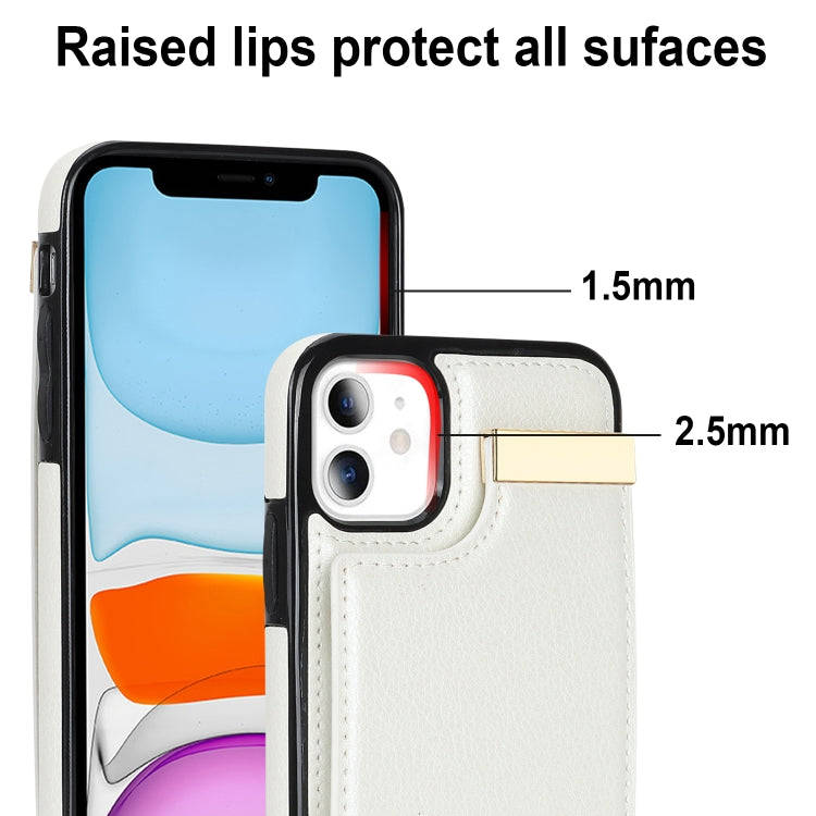 Metal Buckle Card Slots Phone Case, For iPhone 11, For iPhone 11 Pro, For iPhone XS Max, For iPho...