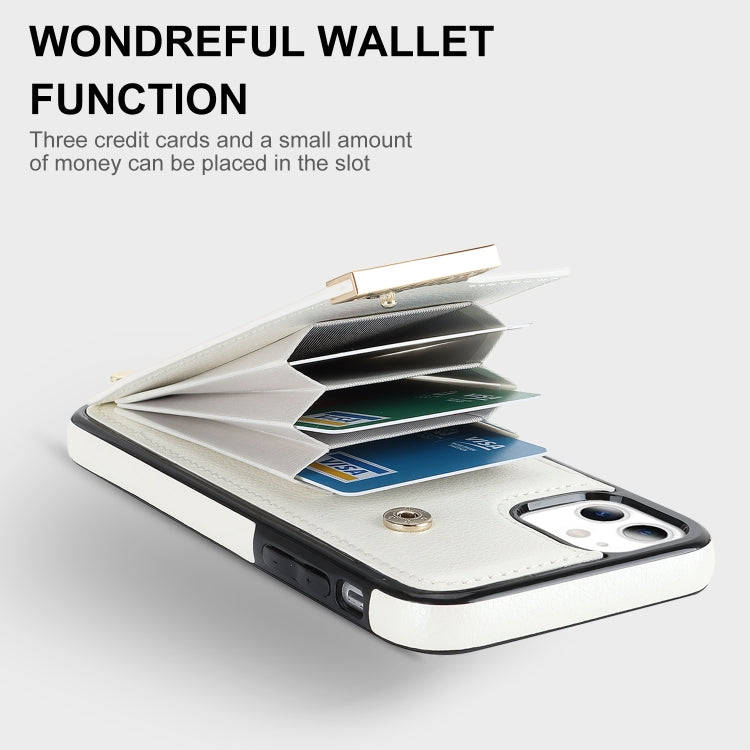 Metal Buckle Card Slots Phone Case, For iPhone 11, For iPhone 11 Pro, For iPhone XS Max, For iPho...