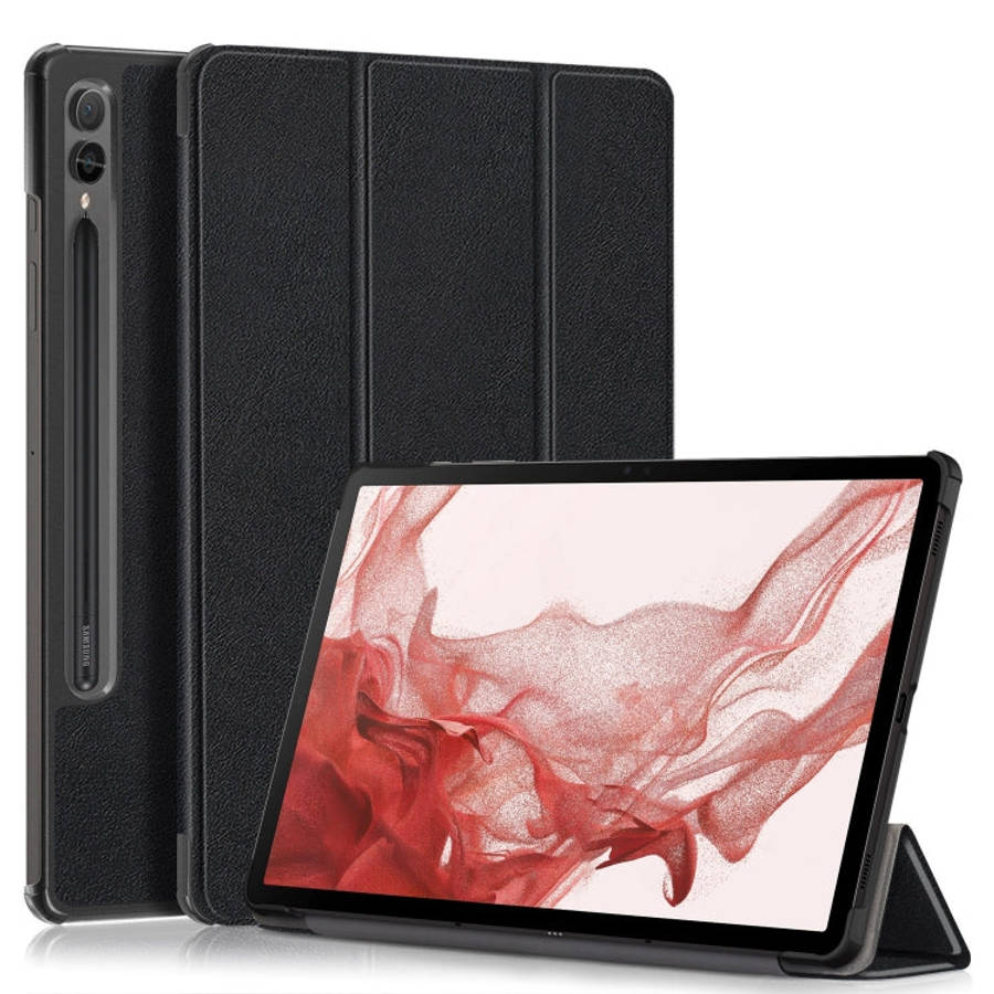 Custer Pure Color 3-Fold Holder Smart Leather Tablet Case, For Samsung Galaxy Tab S9+