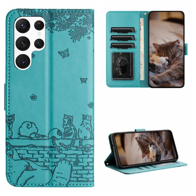 Cat Embossing Pattern Leather Phone Case with Lanyard, For Samsung Galaxy A13 4G, For Samsung Gal...