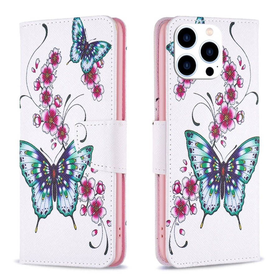 Colored Drawing Pattern Flip Leather Phone Case, For iPhone 16 Pro Max, For iPhone 16 Pro, For iP...
