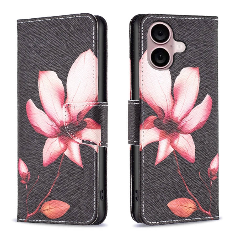 Colored Drawing Pattern Flip Leather Phone Case, For iPhone 16 Pro Max, For iPhone 16 Pro, For iP...