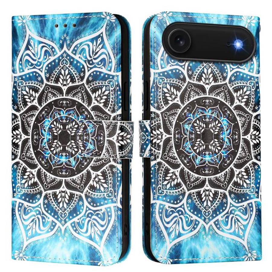 Colored Drawing Pattern Plain Weave Leather Phone Case, For iPhone 17e / 16e, For iPhone 17 Pro M...