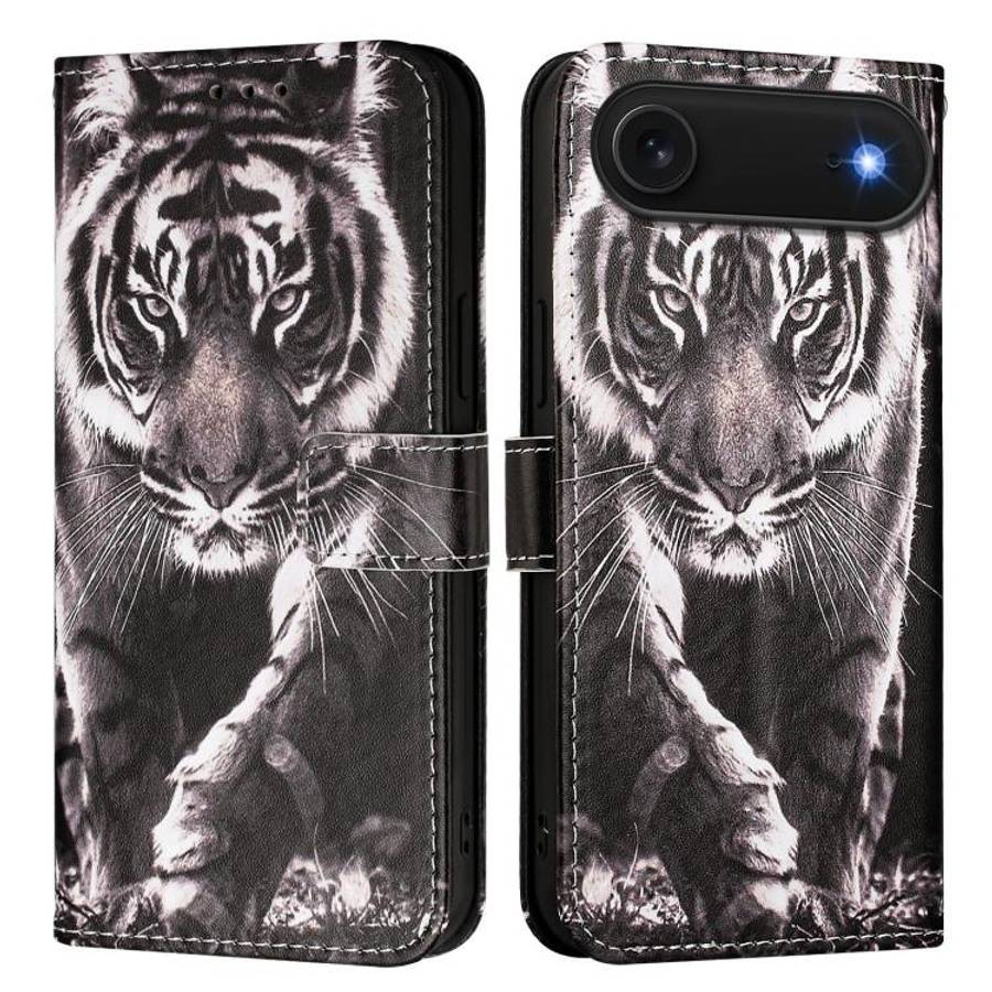 Colored Drawing Pattern Plain Weave Leather Phone Case, For iPhone 17e / 16e, For iPhone 17 Pro M...