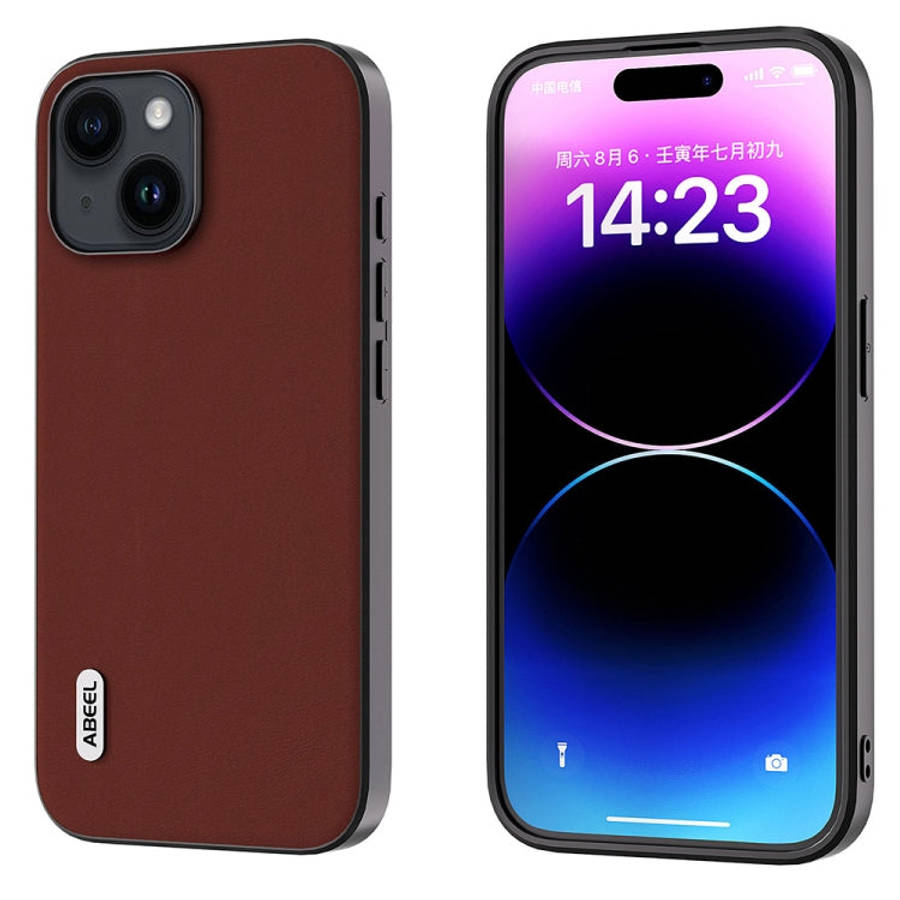 ABEEL Genuine Leather Silky Soft Black Edge Phone Case, For iPhone 15 Pro Max, For iPhone 15 Pro,...