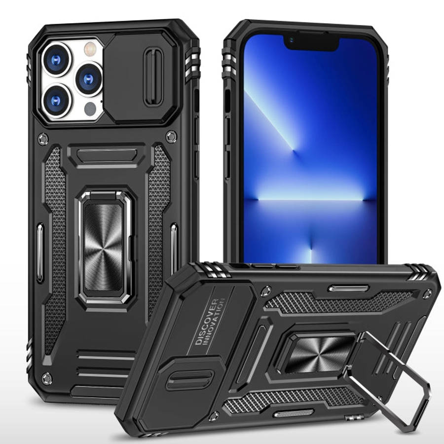Armor PC + TPU Camera Shield Phone Case, For iPhone 16 Pro, For iPhone 16 Plus, For iPhone 16, Fo...