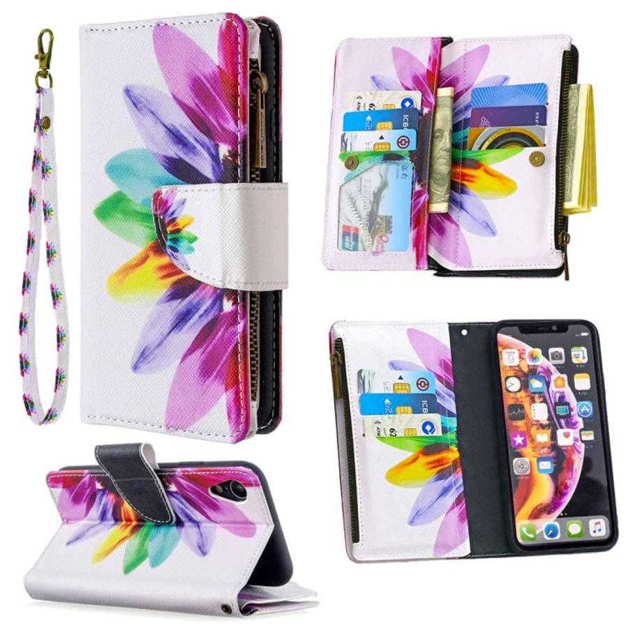 Colored Drawing Pattern Zipper Horizontal Flip Leather Case with Holder & Card Slots & Wallet, Fo...