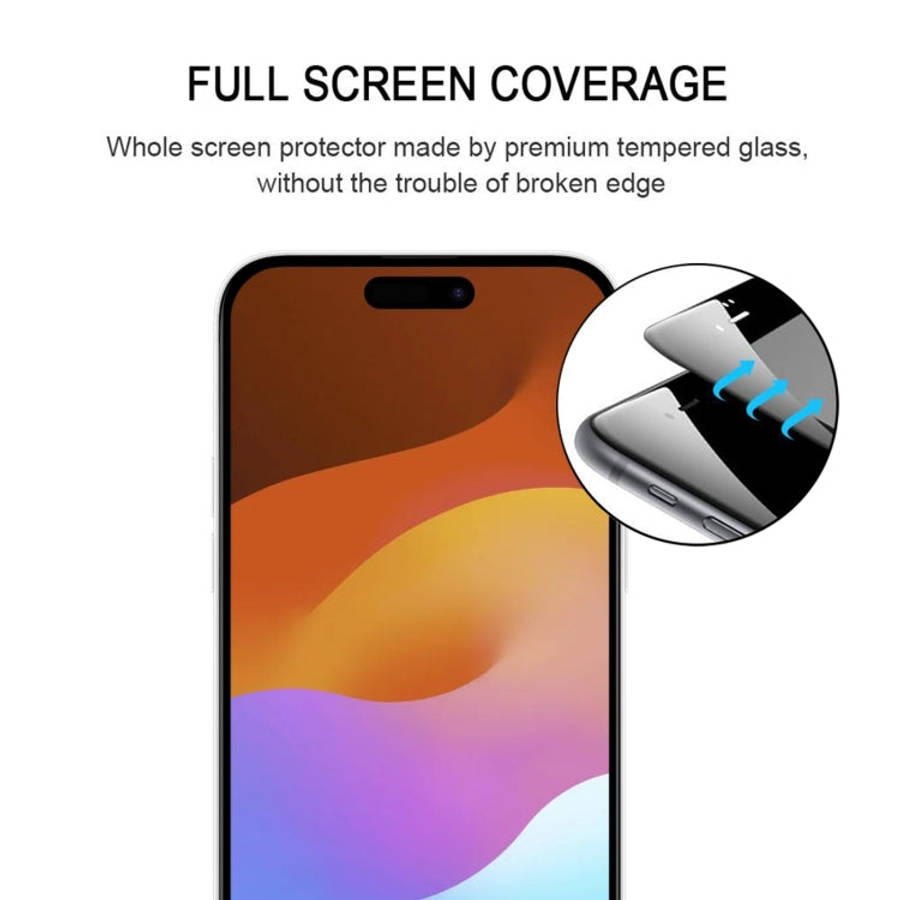 Full Glue Screen Tempered Glass Film, For iPhone 15 Pro Max, For iPhone 15 Pro, For iPhone 15 Plu...