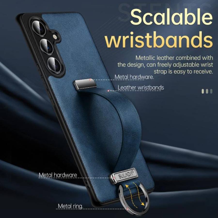 SULADA PC Hybrid Leather Texture Skin Feel Shockproof Phone Case, For Samsung Galaxy S23 5G