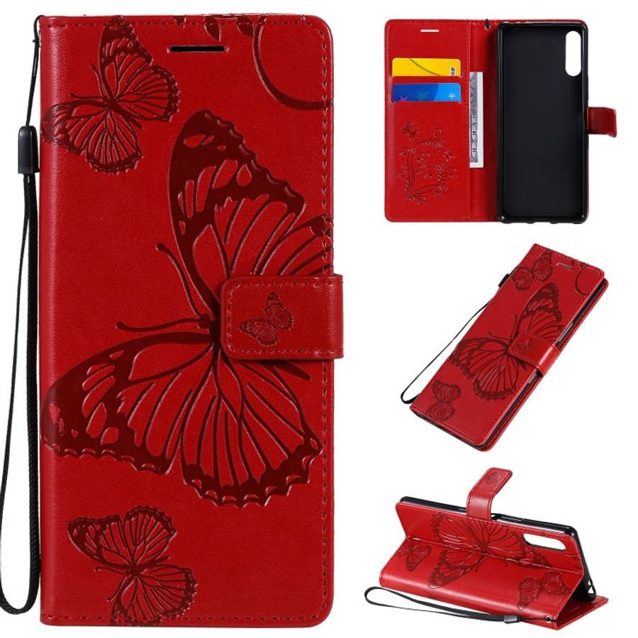 3D Butterflies Embossing Pattern Horizontal Flip Leather Case with Holder & Card Slot & Wallet, F...