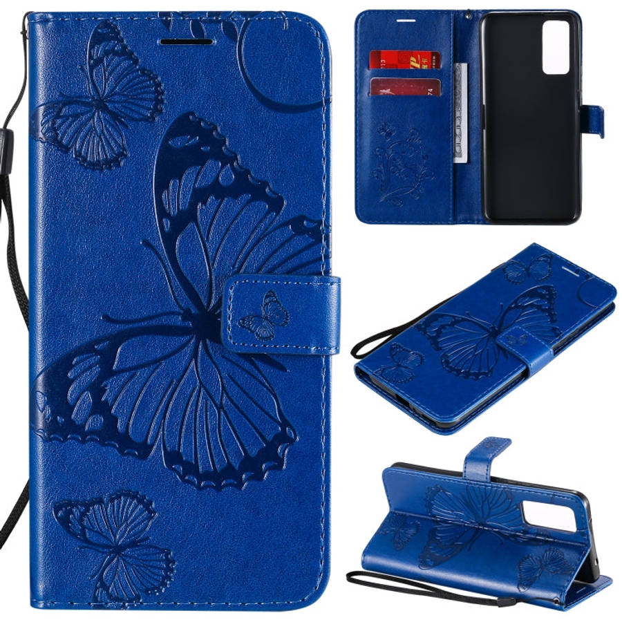 3D Butterflies Embossing Pattern Horizontal Flip Leather Case with Holder & Card Slot & Wallet, F...
