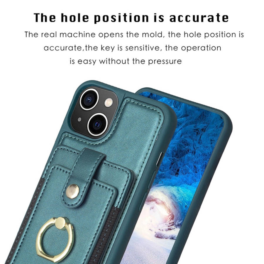 BF27 Metal Ring Card Bag Holder Phone Case, For iPhone 15, For iPhone 14 Pro Max, For iPhone SE 2...