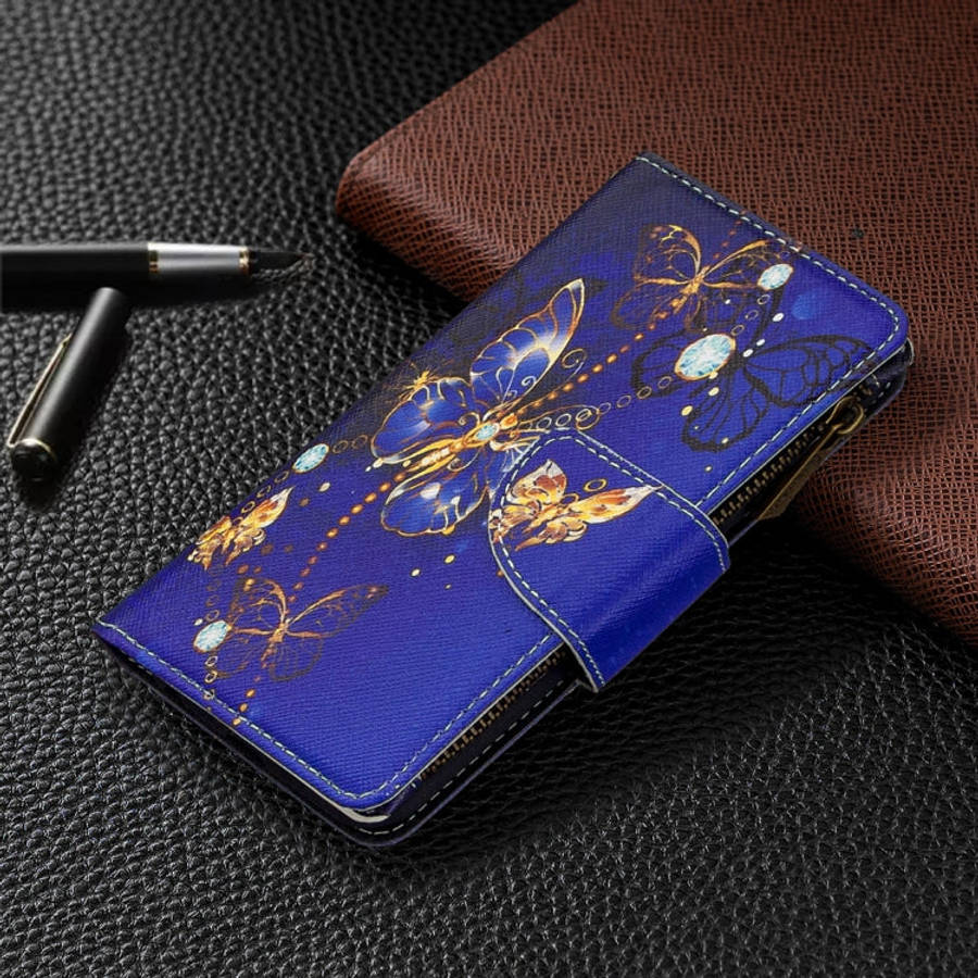 Colored Drawing Pattern Zipper Horizontal Flip Leather Case with Holder & Card Slots & Wallet, Fo...