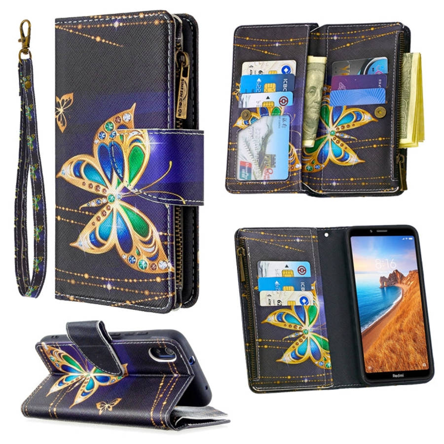 Colored Drawing Pattern Zipper Horizontal Flip Leather Case with Holder & Card Slots & Wallet, Fo...