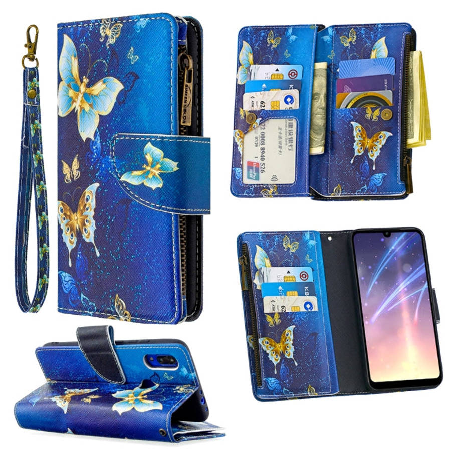 Colored Drawing Pattern Zipper Horizontal Flip Leather Case with Holder & Card Slots & Wallet, Fo...