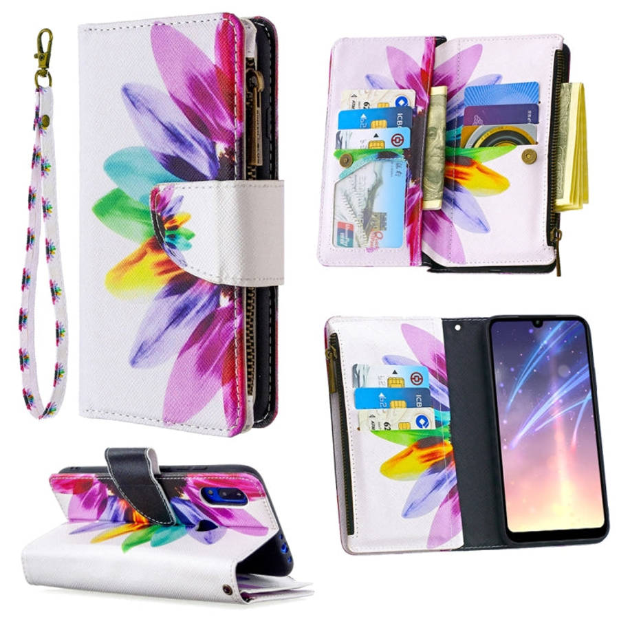 Colored Drawing Pattern Zipper Horizontal Flip Leather Case with Holder & Card Slots & Wallet, Fo...