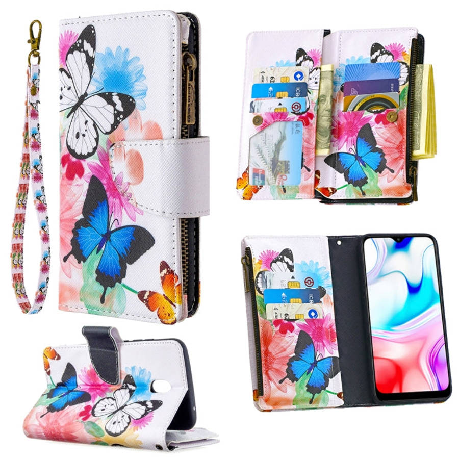 Colored Drawing Pattern Zipper Horizontal Flip Leather Case with Holder & Card Slots & Wallet, Fo...