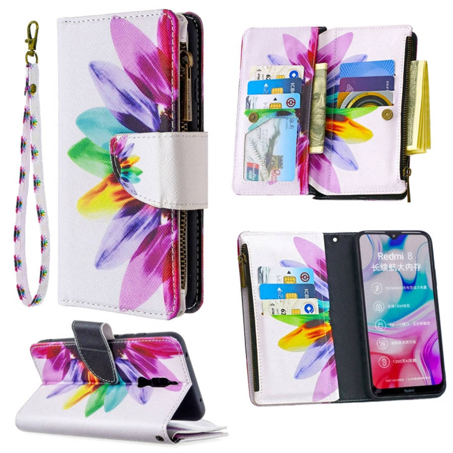 Colored Drawing Pattern Zipper Horizontal Flip Leather Case with Holder & Card Slots & Wallet, Fo...