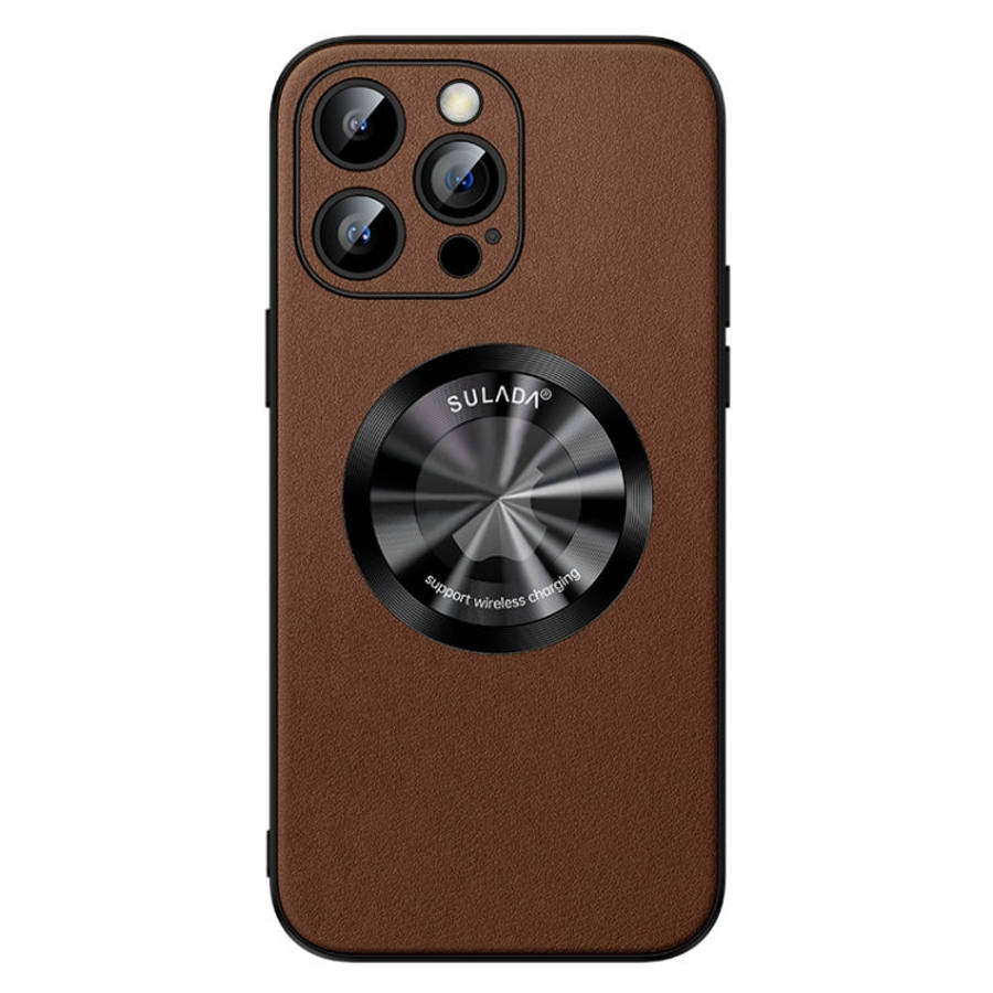 SULADA Microfiber Leather MagSafe Magnetic Phone Case, For iPhone 15 Pro Max, For iPhone 15 Pro, ...