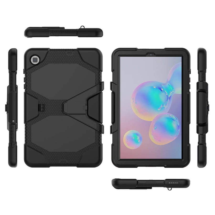 For Samsung Galaxy Tab S6 Lite P610 Shockproof Colorful Silicon + PC Protective Case with Holder ...
