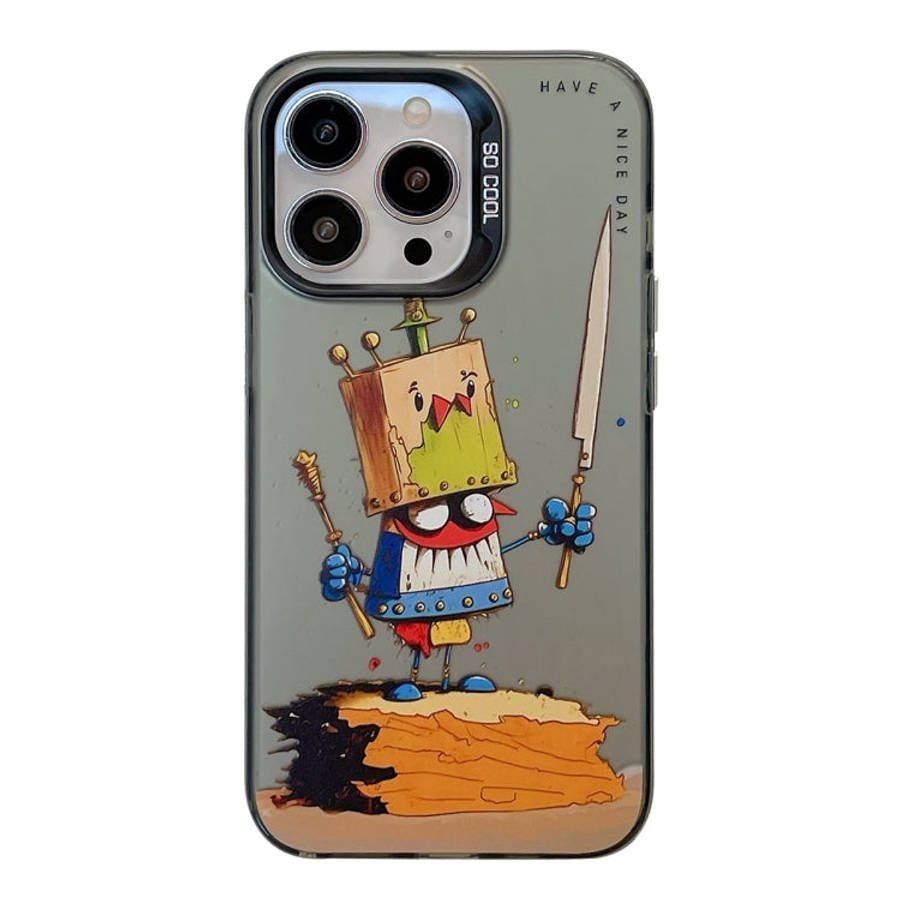 Animal Pattern Oil Painting Series PC + TPU Phone Case, For iPhone 15 Pro