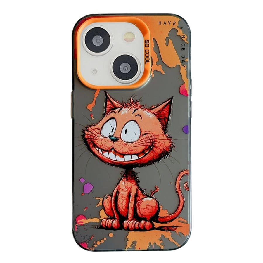 Animal Pattern Oil Painting Series PC + TPU Phone Case, For iPhone 15 Plus
