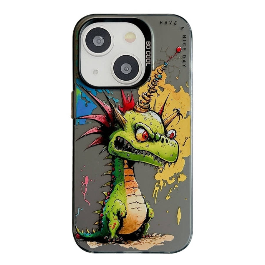 Animal Pattern Oil Painting Series PC + TPU Phone Case, For iPhone 15 Plus