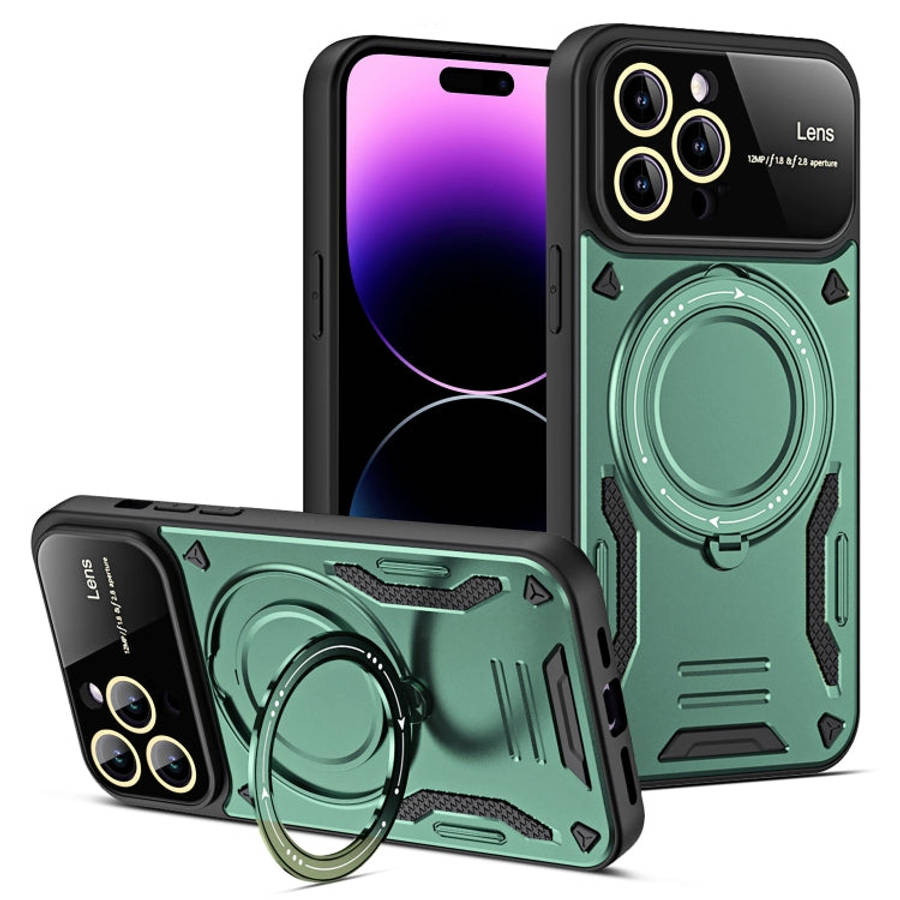 Large Window MagSafe Holder Phone Case, For iPhone 14 Plus, For iPhone 14, For iPhone 14 Pro, For...
