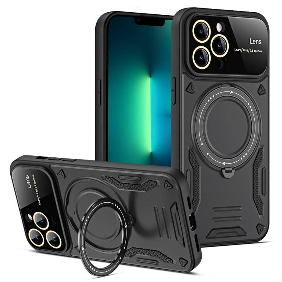 Large Window MagSafe Holder Phone Case, For iPhone 14 Plus, For iPhone 14, For iPhone 14 Pro, For...