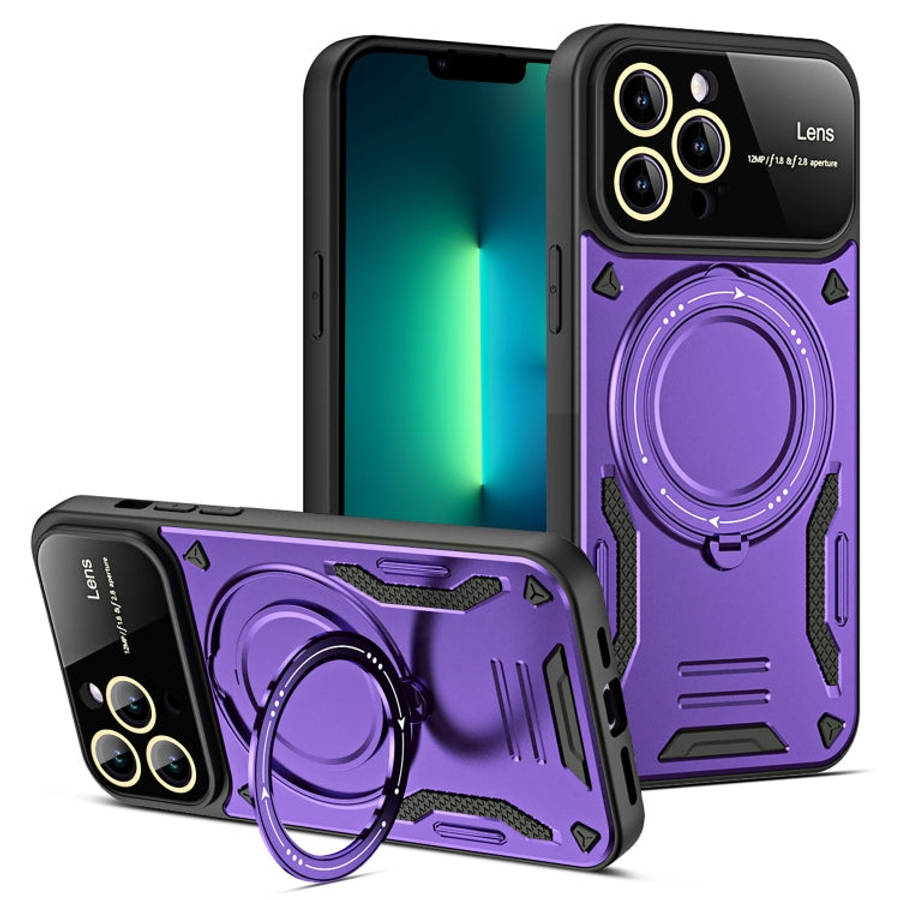 Large Window MagSafe Holder Phone Case, For iPhone 14 Plus, For iPhone 14, For iPhone 14 Pro, For...