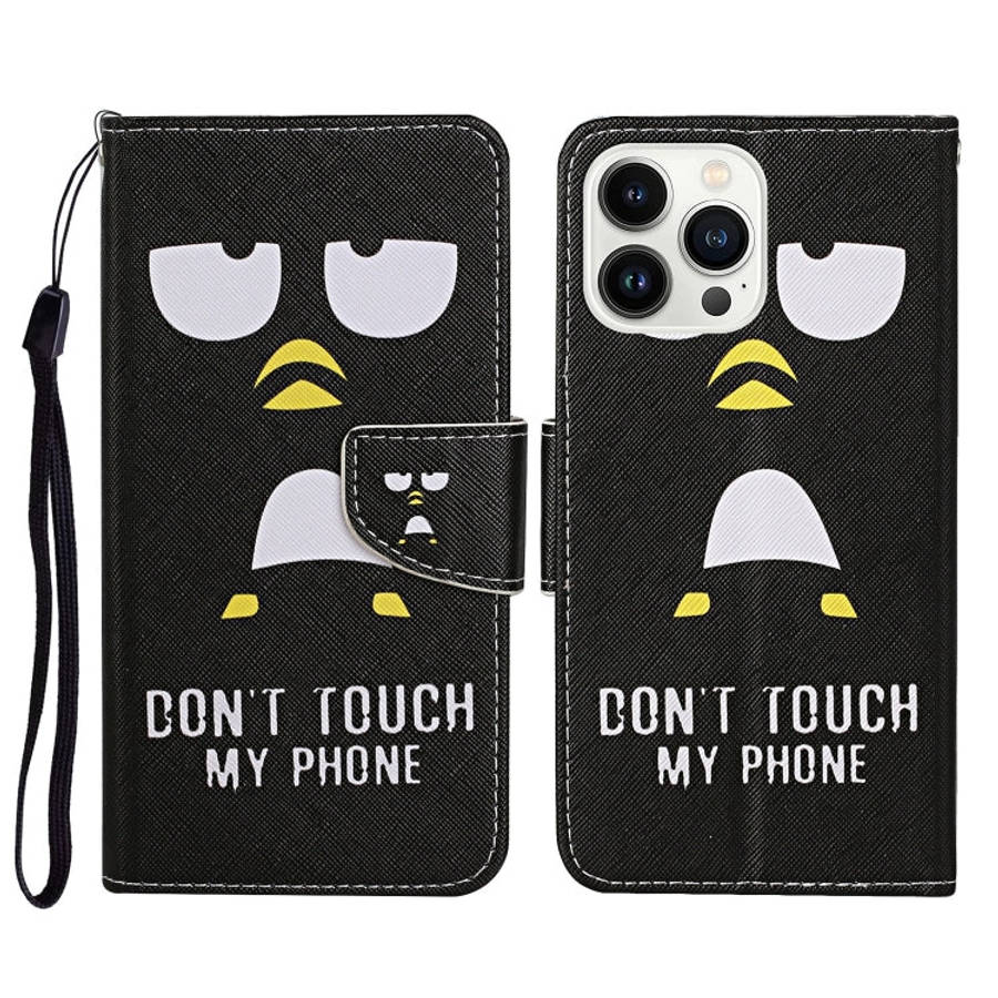 3D Colored Drawing Flip Leather Phone Case, For iPhone 15 Pro Max, For iPhone 15 Pro