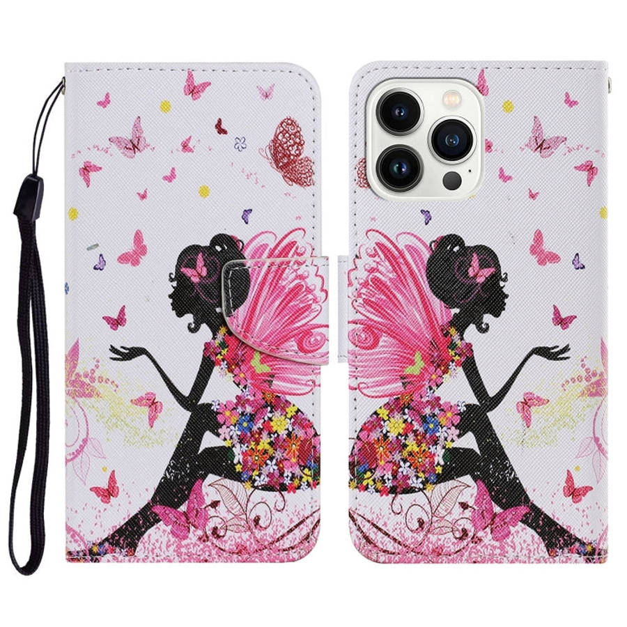 3D Colored Drawing Flip Leather Phone Case, For iPhone 15 Pro Max, For iPhone 15 Pro