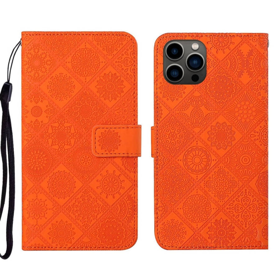 Ethnic Style Embossed Pattern Leather Phone Case, For iPhone 15 Pro, For iPhone 15 Plus, For iPho...