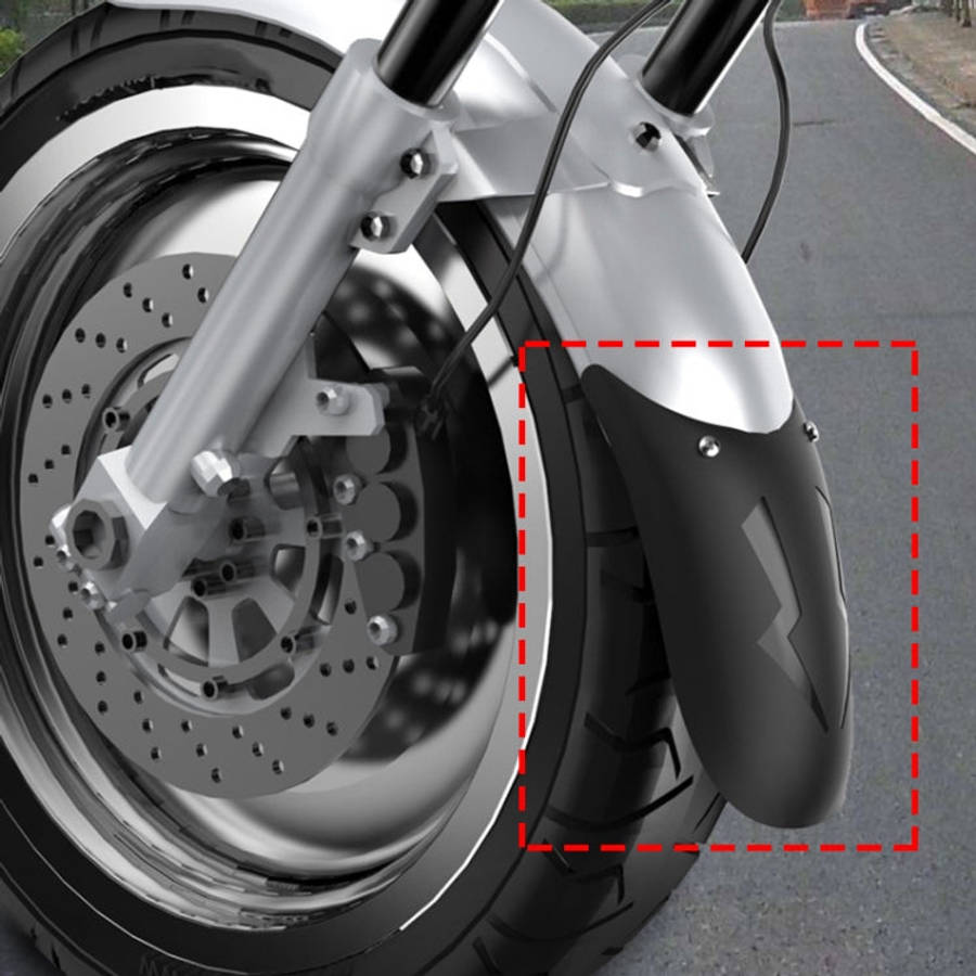 Motorcycle PP Modified Front Wheel Fender Dustproof Splash Flaps Mudguards Fender Guard, 01, 02, ...