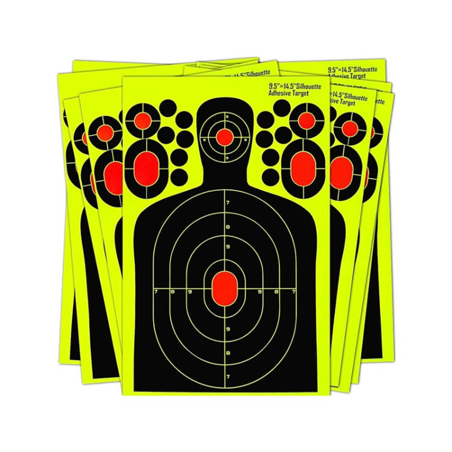 10pcs Self-adhesive Chest Ring Self-adhesive Archery Slingshot Target Paper, 9.5x14.5 inch