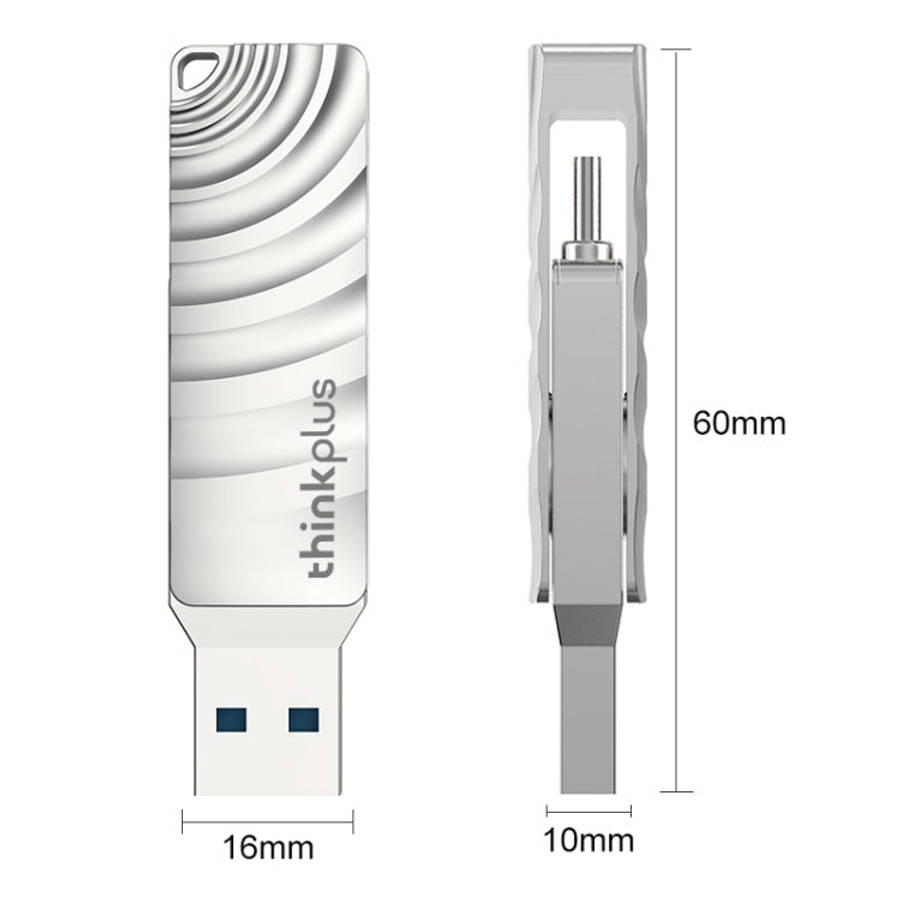 Lenovo Thinkplus MU232 USB 3.2 + USB-C / Type-C Dual Head Flash Drive, 64GB, 128GB, 256GB